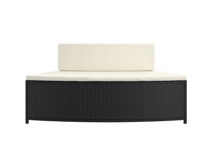 Sonata H Спа пейки с възглавници 2 бр черни полиратан