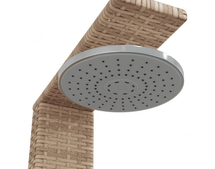 Sonata H Външен душ бежов 50x55x224 см полиратан и акациево дърво