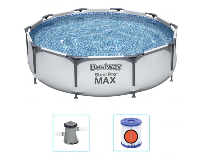 Bestway Steel Pro MAX Комплект плувен басейн 305x76 см Bestway Steel Pro MAX Комплект плувен басейн 305x76 см