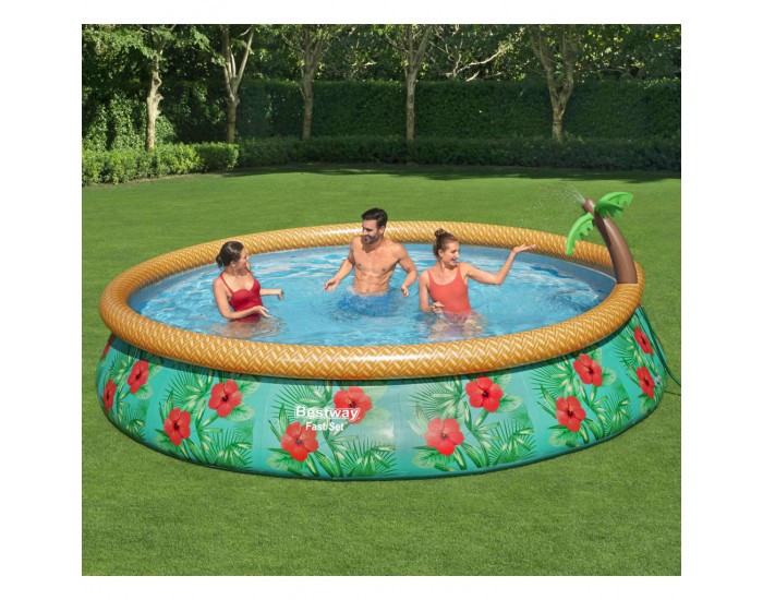 Bestway Fast Set Надуваем комплект басейн Paradise Palms 457x84 см Bestway Fast Set Надуваем комплект басейн Paradise Palms 457x84 см
