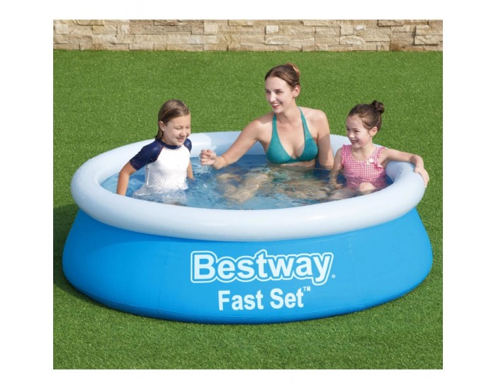 Bestway Fast Set Надуваем басейн, кръгъл, 183x51 см, син Bestway Fast Set Надуваем басейн, кръгъл, 183x51 см, син