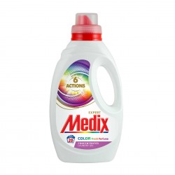 Medix Перилен препарат 6 Actions Color Perfume, течен, за цветно пране, 1.1 L, за 20 пранета - Medix