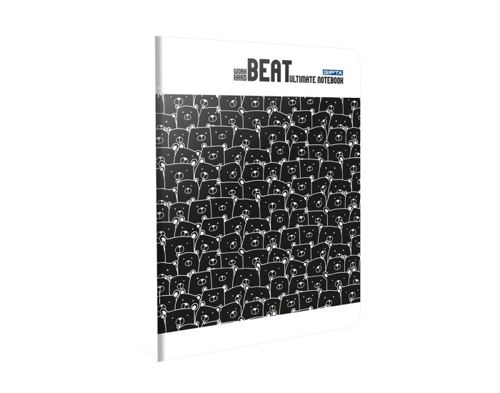 Gipta Тетрадка Beat, А4, бяла хартия, малки квадратчета, PP корица, 40 листа