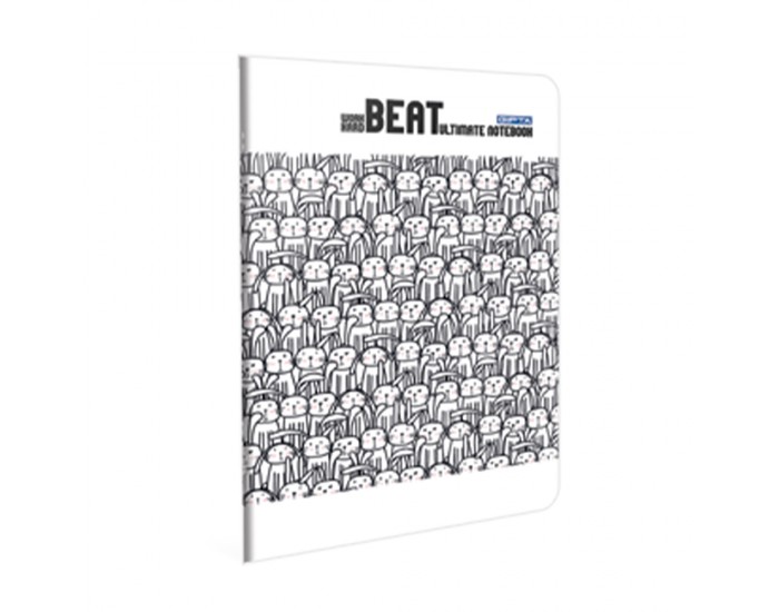 Gipta Тетрадка Beat, А4, бяла хартия, малки квадратчета, PP корица, 40 листа