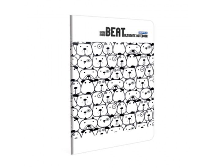 Gipta Тетрадка Beat, А4, бяла хартия, малки квадратчета, PP корица, 40 листа