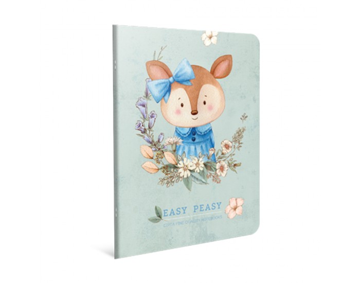 Gipta Тетрадка Easy, А4, бяла хартия, широки редове, картонена корица, шита, 60 листа Gipta Тетрадка Easy, А4, бяла хартия, широки редове, картонена корица, шита, 60 листа