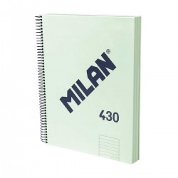 Milan Тетрадка 1918, А4, широки редове, твърда корица, със спирала, 120 листа, зелена - Тетрадки, Тефтери и Бележници