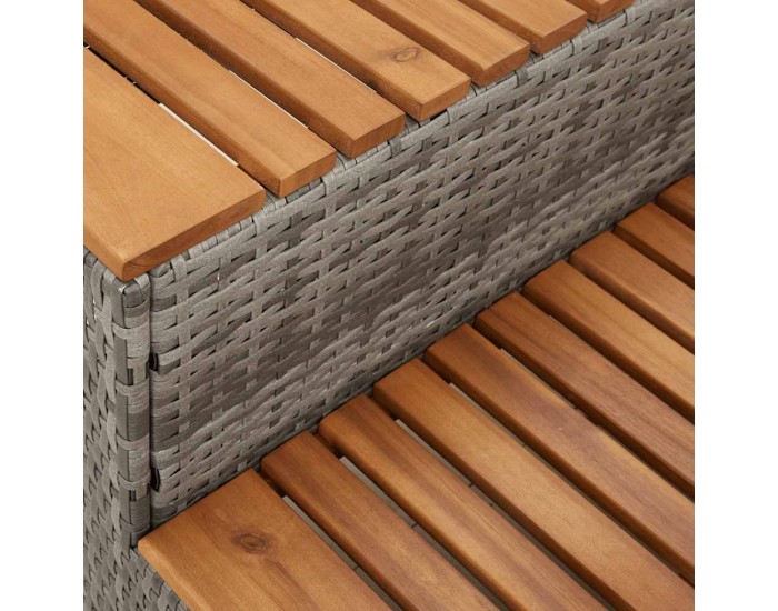 Sonata H Стъпало за джакузи сиво 100x50x50,5 cm Поли ратан Sonata H Стъпало за джакузи сиво 100x50x50,5 cm Поли ратан