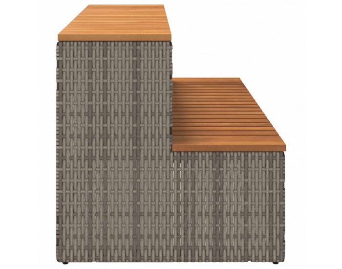 Sonata H Стъпало за джакузи сиво 100x50x50,5 cm Поли ратан Sonata H Стъпало за джакузи сиво 100x50x50,5 cm Поли ратан