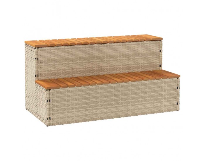 Sonata H Стъпало за джакузи Beige 100x50x50,5 cm Поли ратан Sonata H Стъпало за джакузи Beige 100x50x50,5 cm Поли ратан