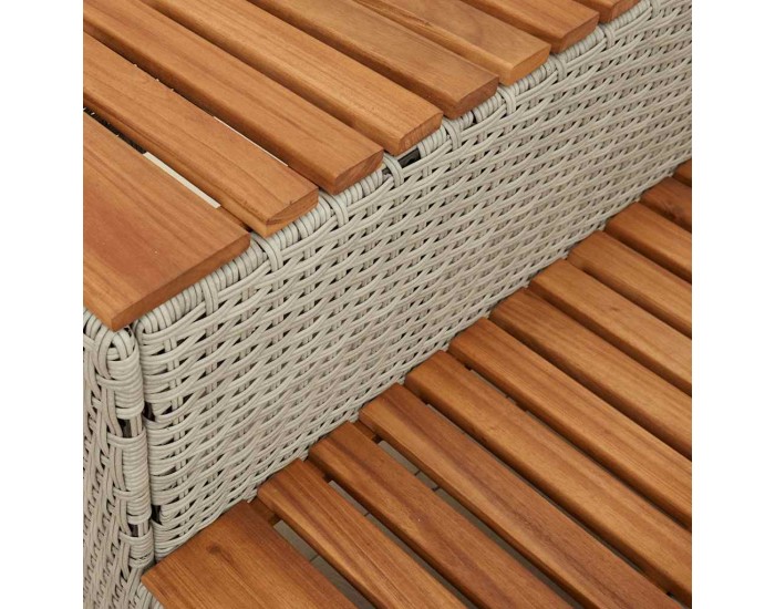 Sonata H Стъпало за джакузи Светло сиво 50x50x50,5 cm Поли ратан Sonata H Стъпало за джакузи Светло сиво 50x50x50,5 cm Поли ратан