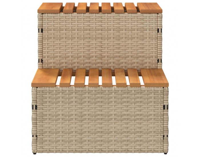 Sonata H Стъпало за джакузи Beige 50x50x50,5 cm Поли ратан Sonata H Стъпало за джакузи Beige 50x50x50,5 cm Поли ратан