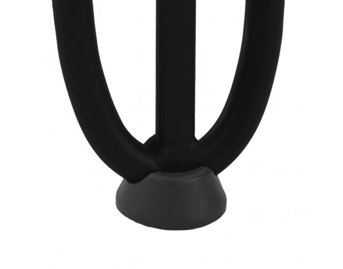 Sonata H Крака за маса за коса 4 бр черни 10 см масивна стомана