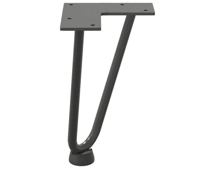 Sonata H Крака за маса за коса 4 бр антрацит 20 см масивна стомана