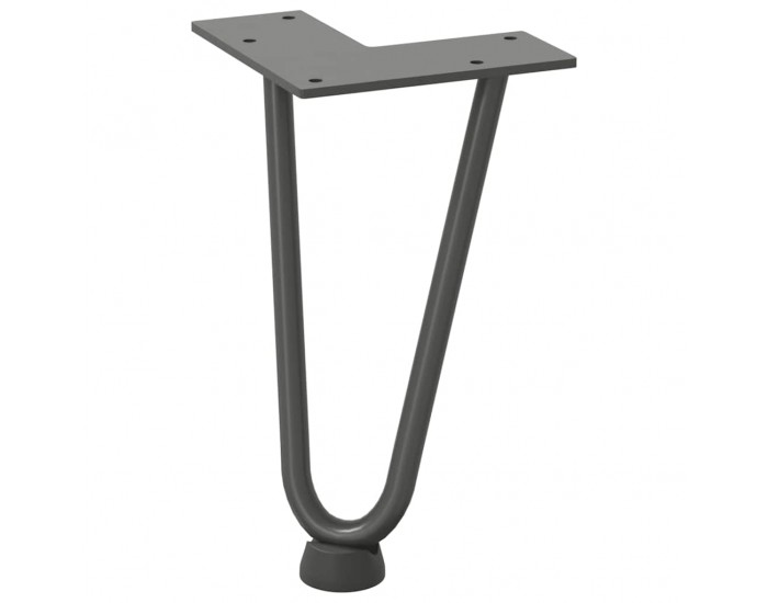 Sonata H Крака за маса за коса 4 бр антрацит 20 см масивна стомана