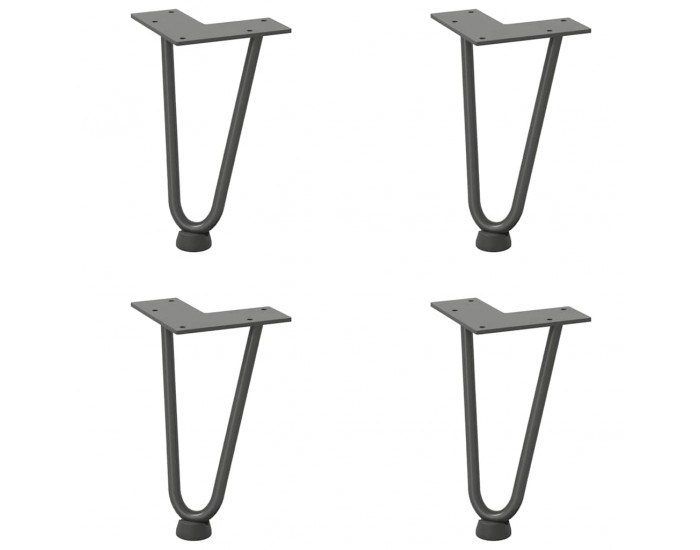 Sonata H Крака за маса за коса 4 бр антрацит 20 см масивна стомана