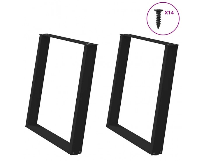 Sonata H Крака за трапезна маса с U-образна 2 бр 70x(72-73) см стомана