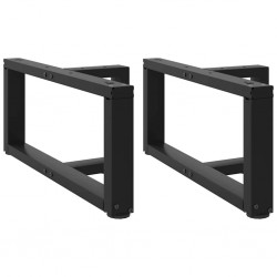 Sonata H Крака за холна маса T-образна 2бр черни 60x25x(30-31)см стомана - Части за Маси