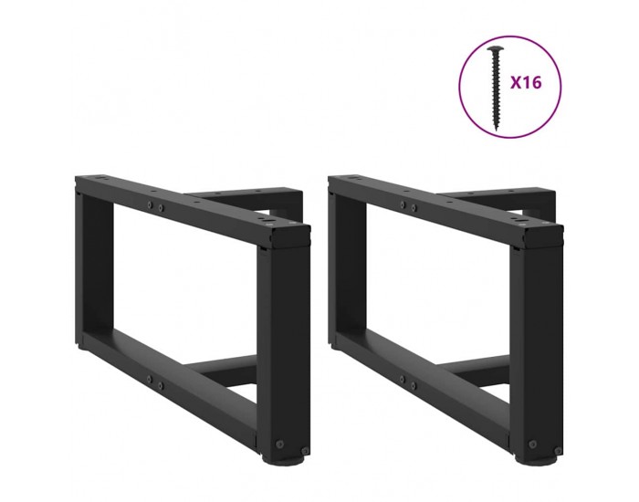 Sonata H Крака за холна маса T-образна 2бр черни 60x25x(30-31)см стомана