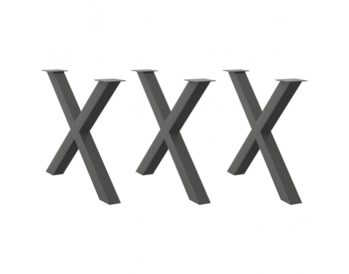 Sonata H Крака за трапезна маса с X-образна 3 бр 90x(72-73) см стомана