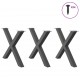 Sonata H Крака за трапезна маса с X-образна 3 бр 90x(72-73) см стомана