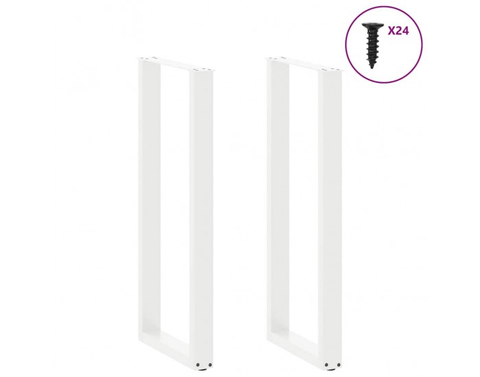 Sonata H Крака за холна маса U-образна 2 бр бели 50x(110-111)см стомана