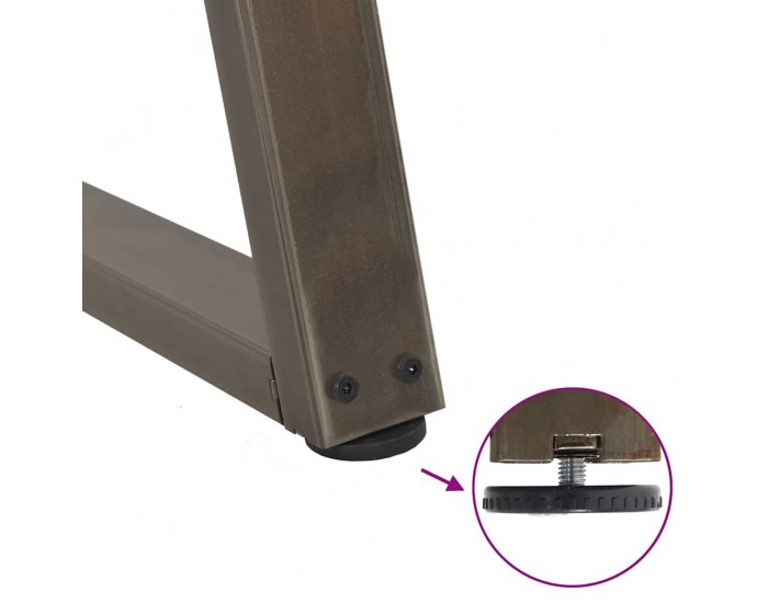 Sonata H Крака за трапезна маса V-образна форма 2 бр. естествена стомана