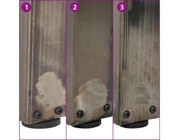 Sonata H Крака за трапезна маса V-образна форма 2 бр. естествена стомана
