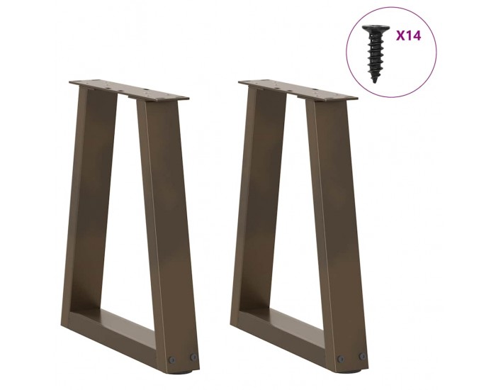 Sonata H Крака за трапезна маса V-образна форма 2 бр. естествена стомана