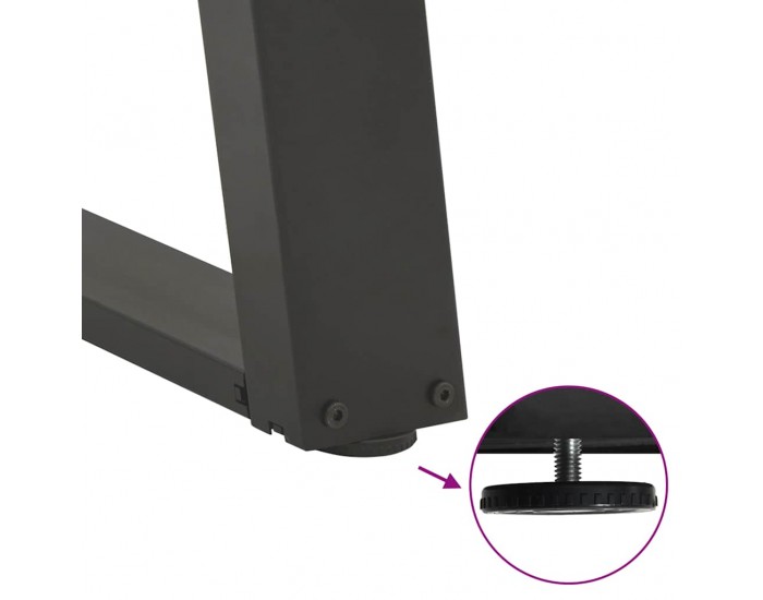 Sonata H Крака за холна маса U-образна 2бр антрацит 70x(30-31)см стомана