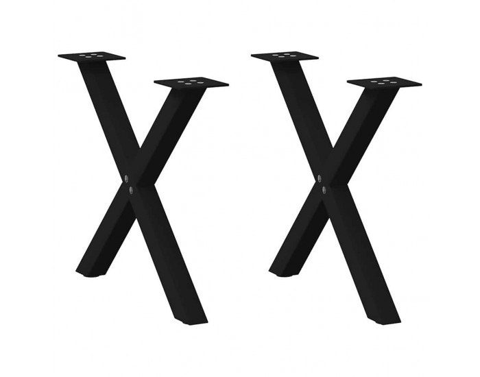 Sonata H Крака за масичка за кафе с форма на X 2 бр. черни 38x(42-43) cm Sonata H Крака за масичка за кафе с форма на X 2 бр. черни 38x(42-43) cm
