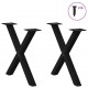 Sonata H Крака за масичка за кафе с форма на X 2 бр. черни 38x(42-43) cm Sonata H Крака за масичка за кафе с форма на X 2 бр. черни 38x(42-43) cm