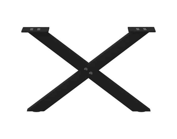 Sonata H Крака за масичка за кафе с форма на X 2 бр. черни 60x(30-31) cm