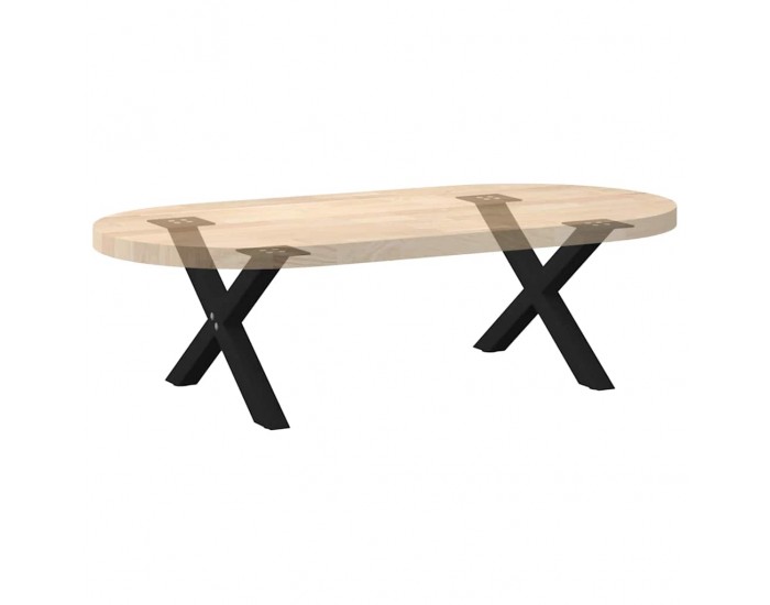 Sonata H Крака за масичка за кафе с форма на X 2 бр. черни 60x(30-31) cm