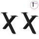 Sonata H Крака за масичка за кафе с форма на X 2 бр. черни 60x(30-31) cm