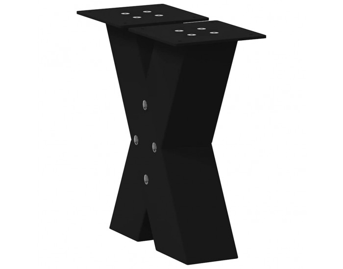 Sonata H Крака за масичка за кафе с форма на X 2 бр. черни 40x(30-31) cm
