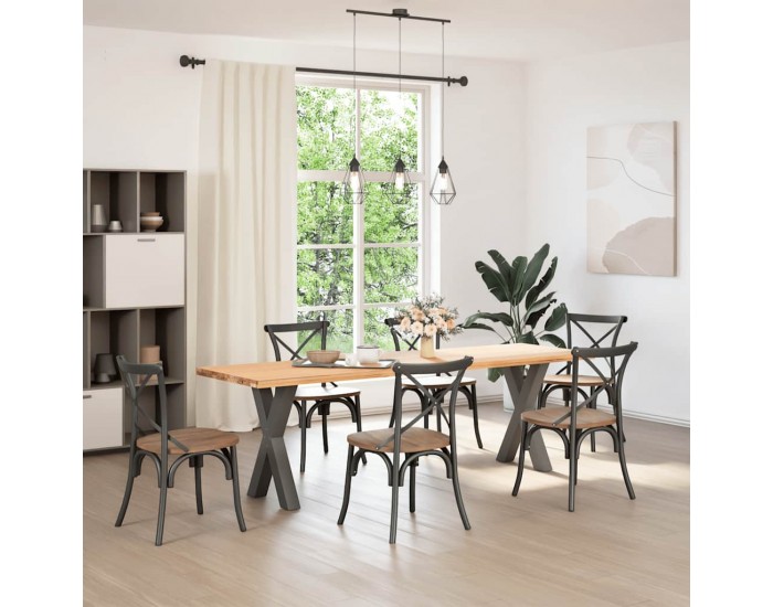 Sonata H Крака за маса за хранене с форма на X 2 бр. антрацит