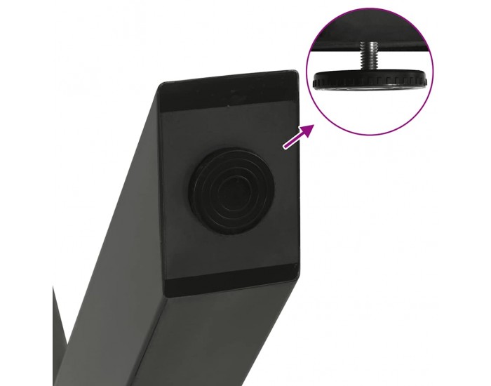 Sonata H Крака за маса за хранене с форма на X 2 бр. антрацит