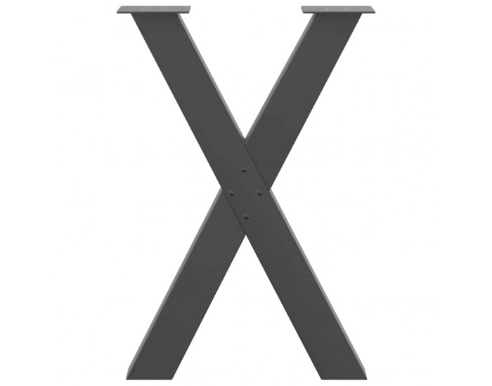 Sonata H Крака за маса за хранене с форма на X 2 бр. антрацит