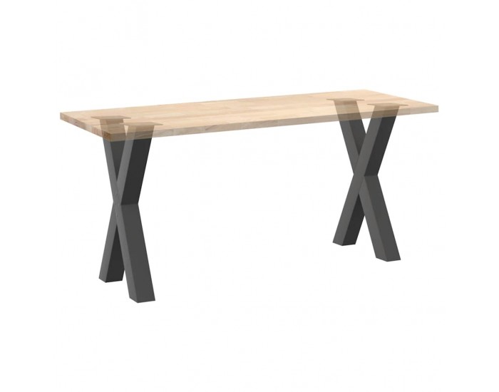 Sonata H Крака за маса за хранене с форма на X 2 бр. антрацит