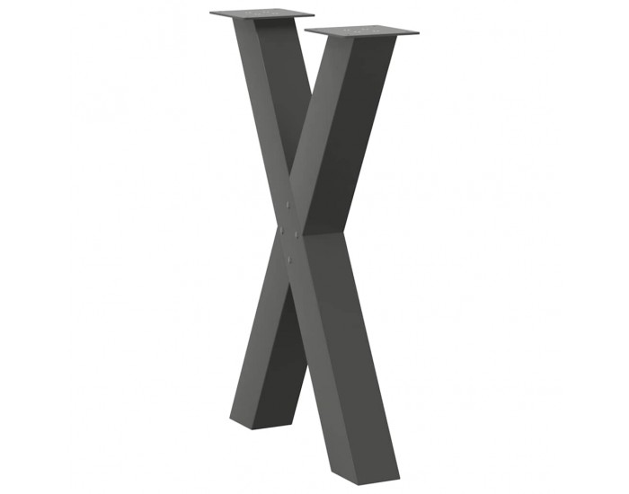 Sonata H Крака за маса за хранене с форма на X 2 бр. антрацит