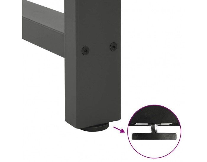 Sonata H Крака за масичка за кафе антрацит 2 бр. 60x(30-31) см стомана