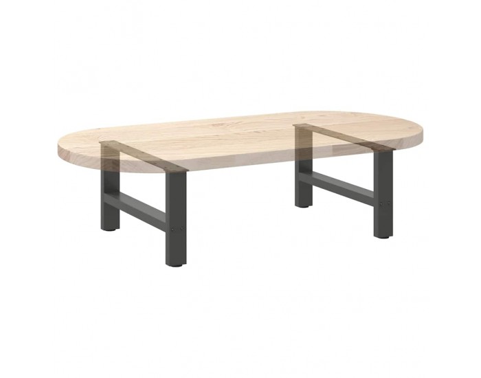 Sonata H Крака за масичка за кафе антрацит 2 бр. 60x(30-31) см стомана