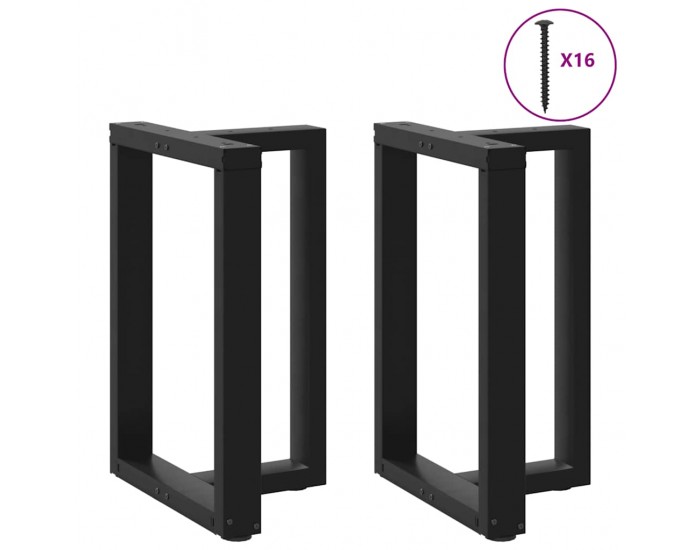 Sonata H Крака за трапезна маса с форма на тройка 2 бр. черни стомана