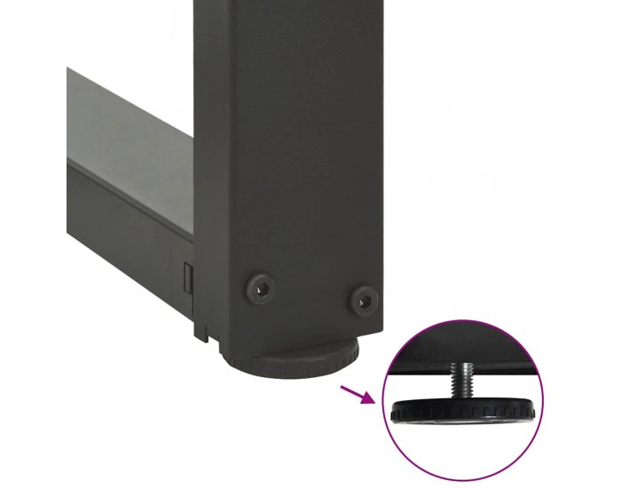 Sonata H Крака за бар маса с форма на тройка 2 бр Антрацит Стомана