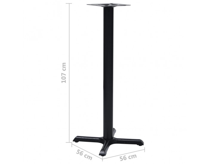 Sonata H Крак за бистро маса, черен, 56x56x107 см, чугун