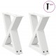 Sonata H Крака за масичка за кафе 2 бр. бели 40x(30-31,3) cm стомана