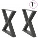 Sonata H Крака за масичка за кафе 2 бр. антрацит 60x(42-43,3) cm стомана Sonata H Крака за масичка за кафе 2 бр. антрацит 60x(42-43,3) cm стомана