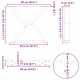 Sonata H Крака за масичка за кафе 2 бр. антрацит 60x(42-43,3) cm стомана Sonata H Крака за масичка за кафе 2 бр. антрацит 60x(42-43,3) cm стомана
