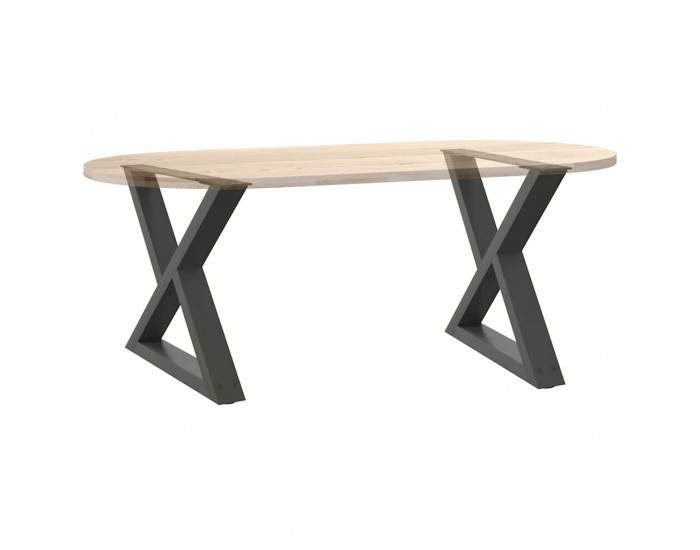 Sonata H Крака за масичка за кафе 2 бр. антрацит 60x(42-43,3) cm стомана Sonata H Крака за масичка за кафе 2 бр. антрацит 60x(42-43,3) cm стомана